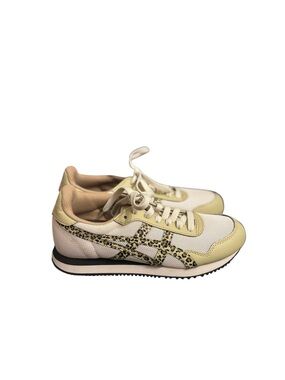 Aasic Women's Neutral Cream Leopard Accent Athletic Sneakers